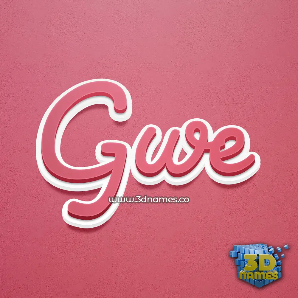 gwe in Red Scribble style - 3D name wallpaper