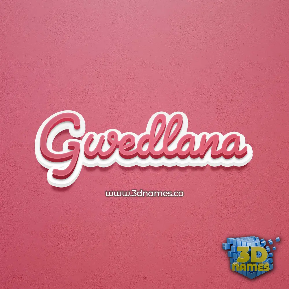 gwedlana in Red Scribble style - 3D name wallpaper