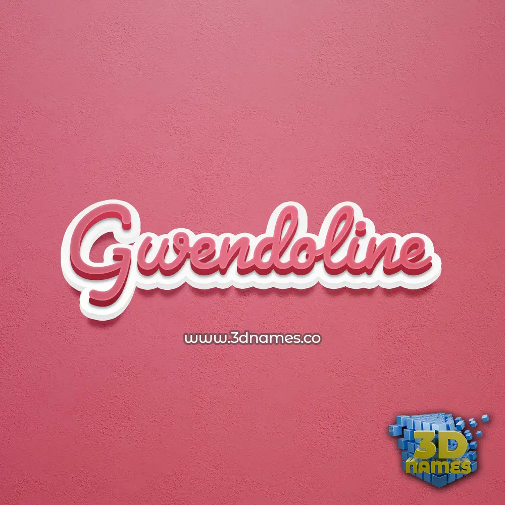gwendoline in Red Scribble style - 3D name wallpaper