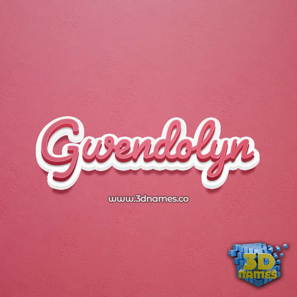 gwendolyn in Red Scribble style - 3D name wallpaper
