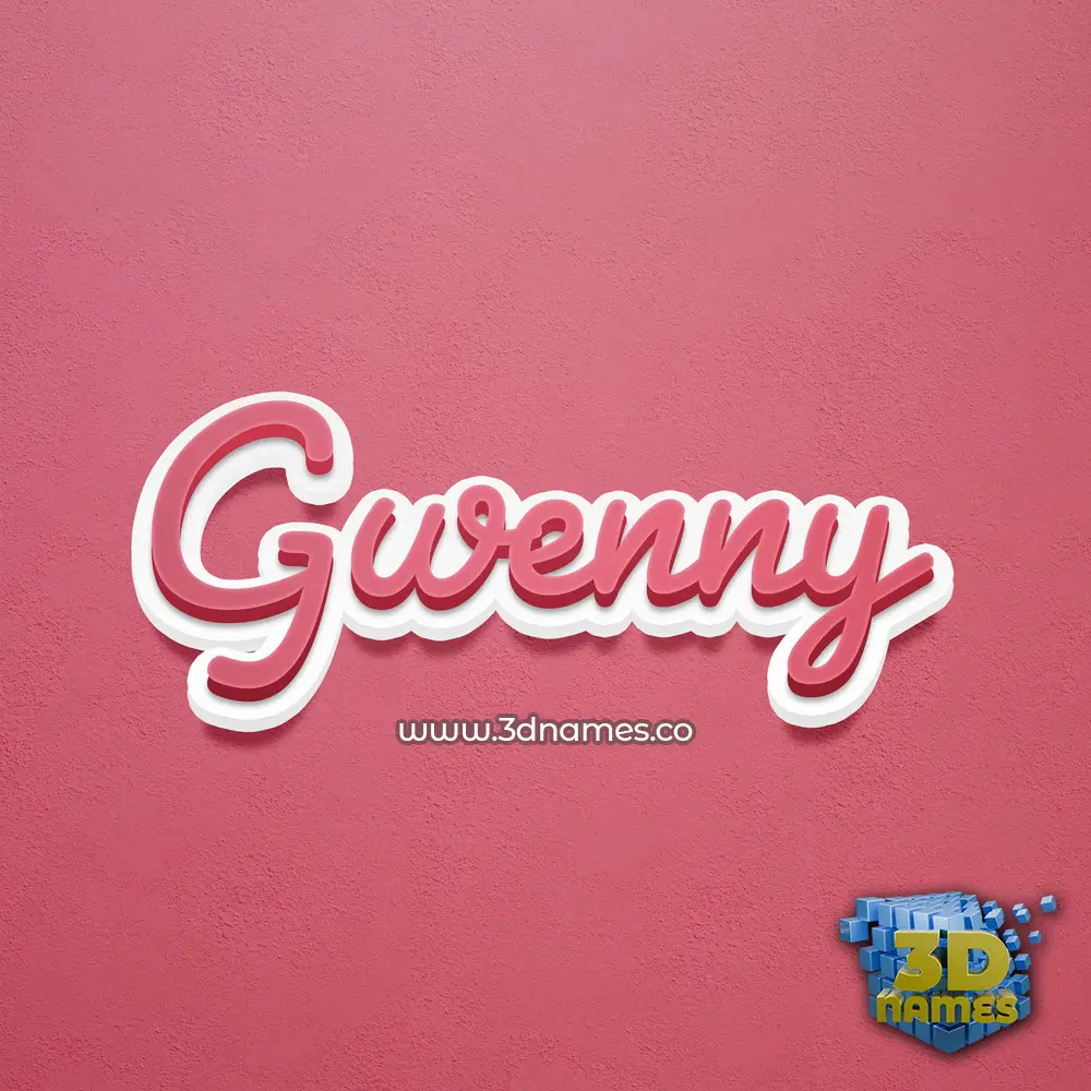 gwenny in Red Scribble style - 3D name wallpaper