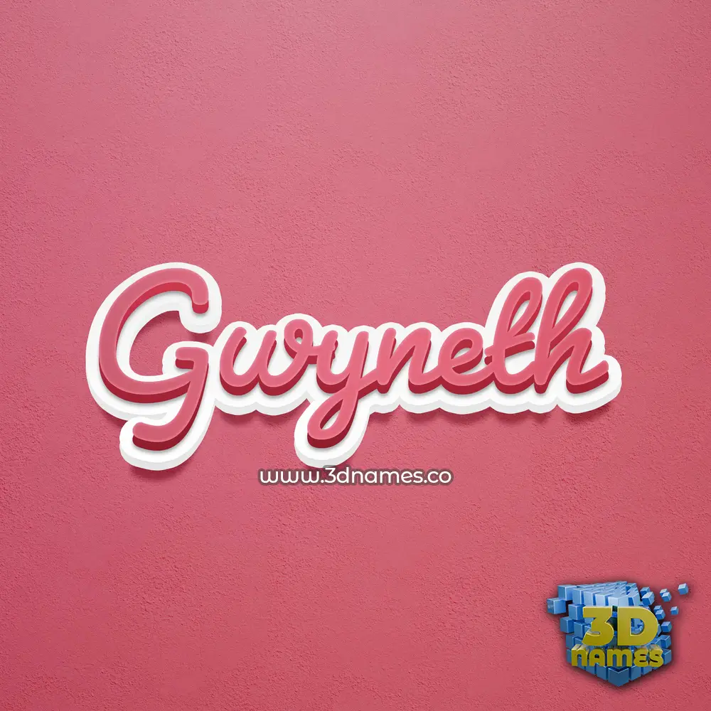 gwyneth in Red Scribble style - 3D name wallpaper