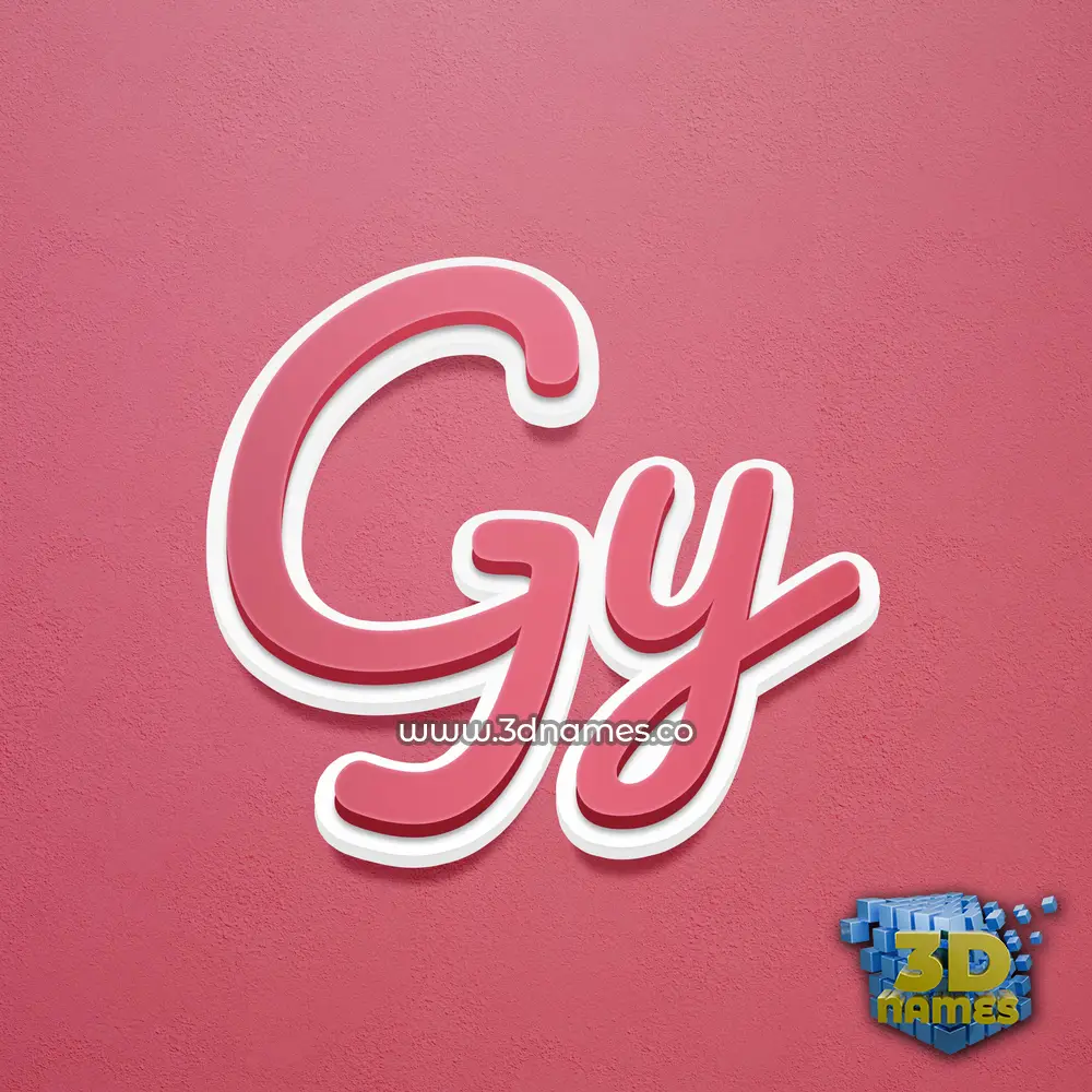 gy in Red Scribble style - 3D name wallpaper