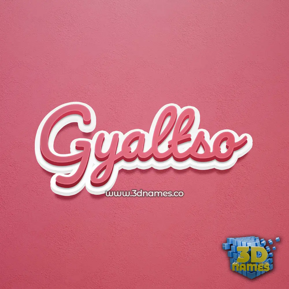 gyaltso in Red Scribble style - 3D name wallpaper