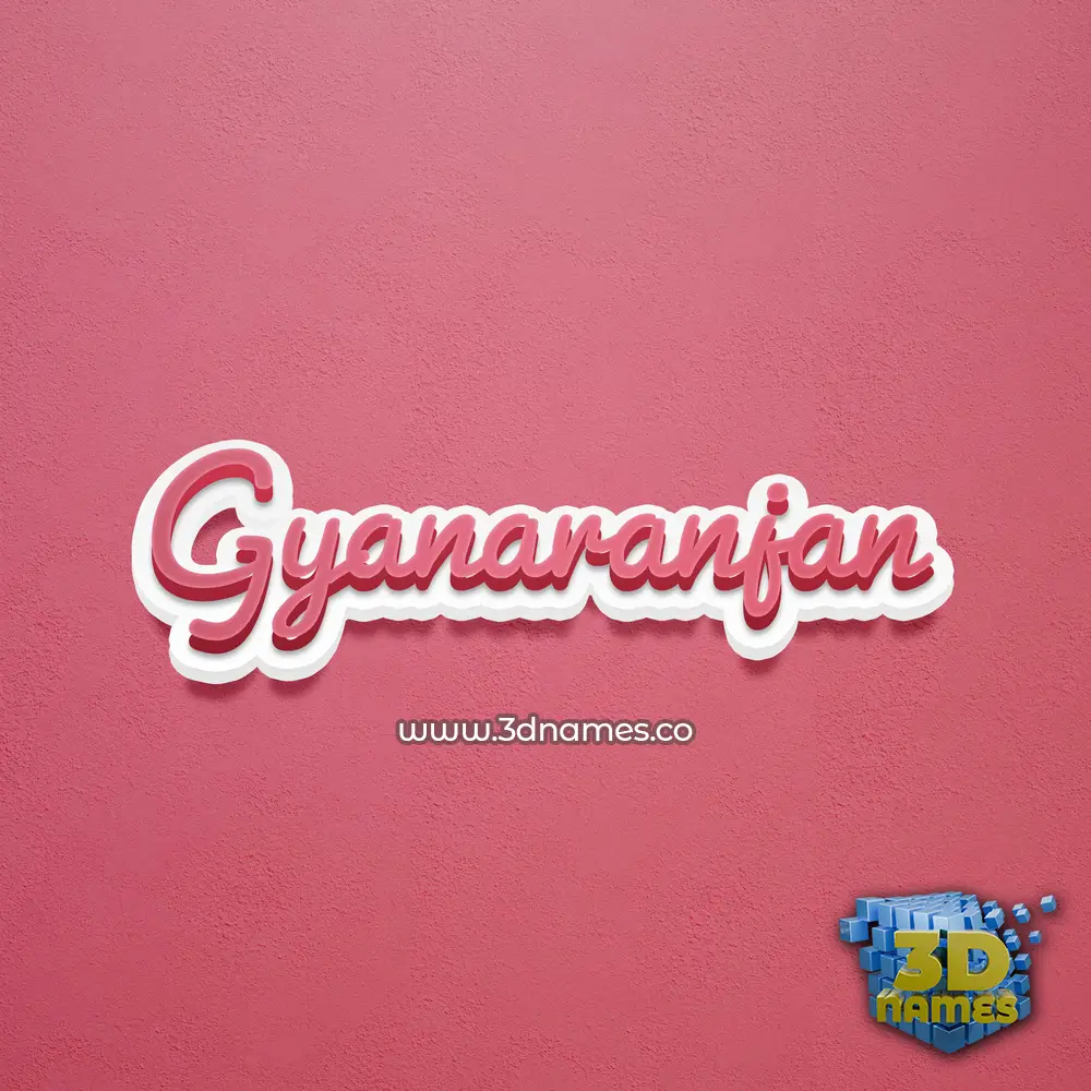 gyanaranjan in Red Scribble style - 3D name wallpaper