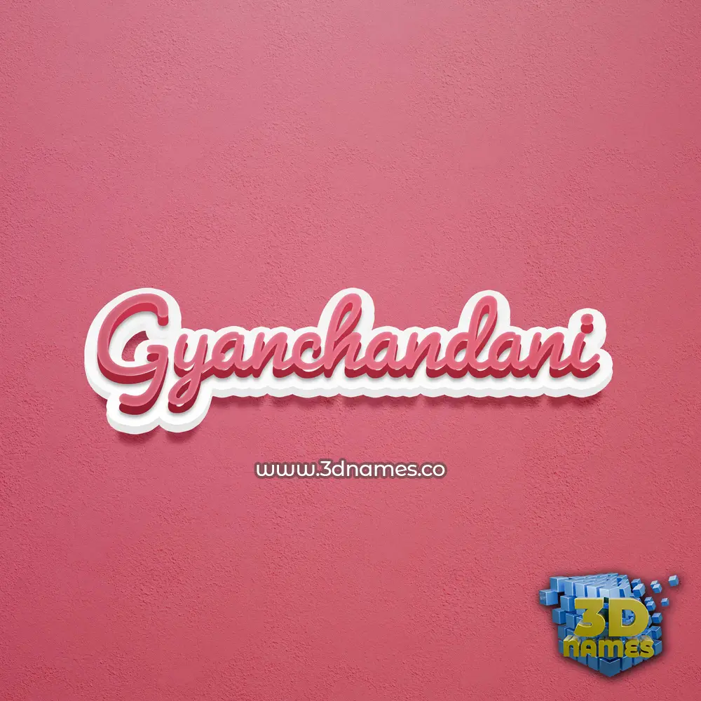 gyanchandani in Red Scribble style - 3D name wallpaper