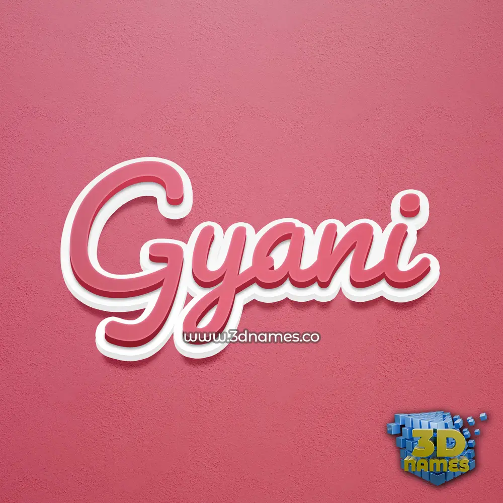 gyani in Red Scribble style - 3D name wallpaper