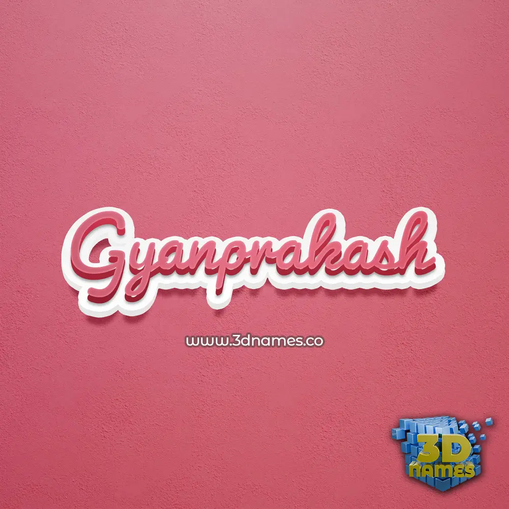 gyanprakash in Red Scribble style - 3D name wallpaper