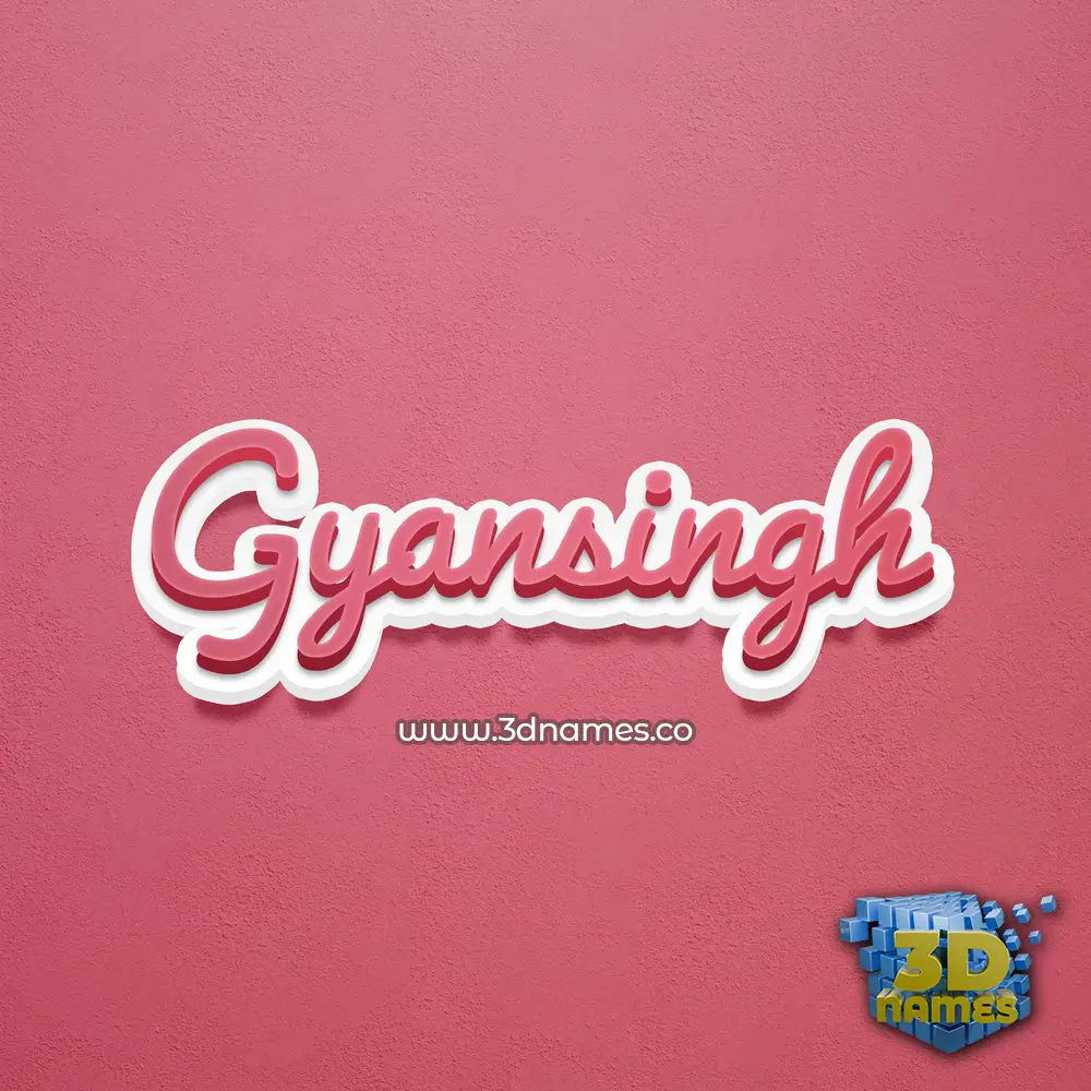 gyansingh in Red Scribble style - 3D name wallpaper