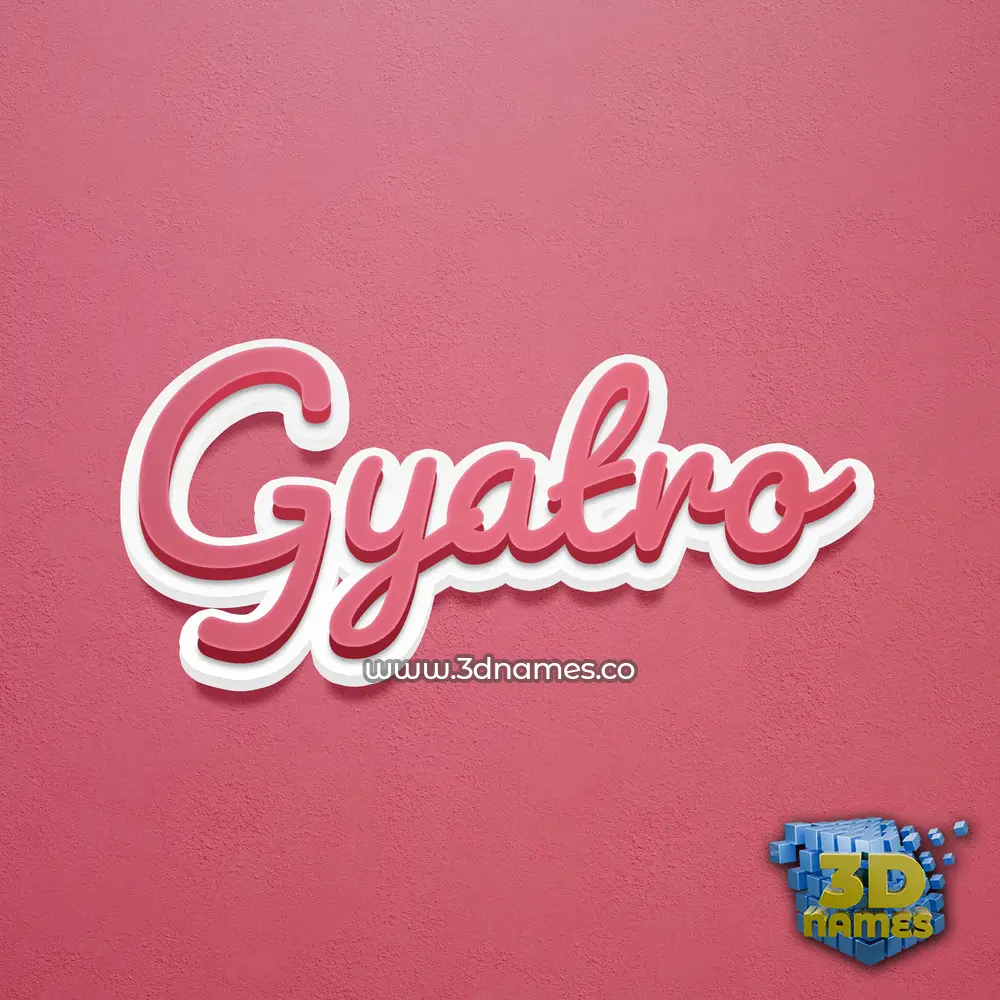 gyatro in Red Scribble style - 3D name wallpaper