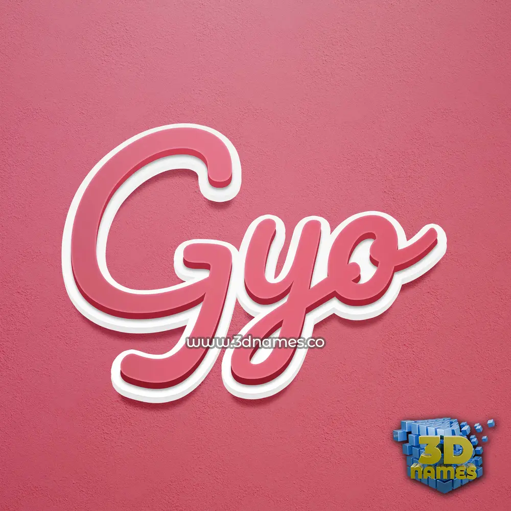 gyo in Red Scribble style - 3D name wallpaper