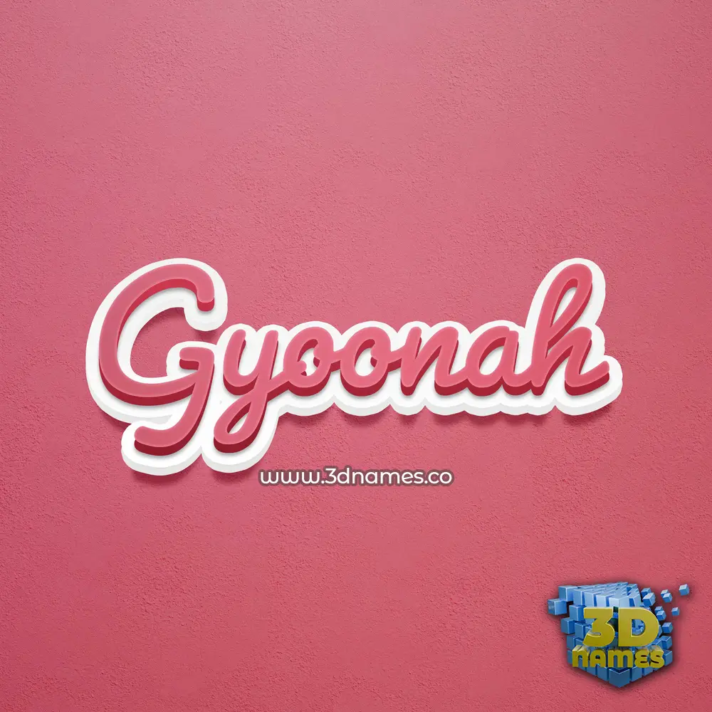 gyoonah in Red Scribble style - 3D name wallpaper