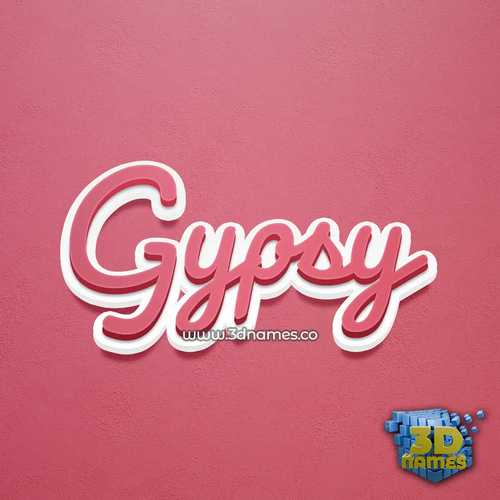 gypsy in Red Scribble style - 3D name wallpaper