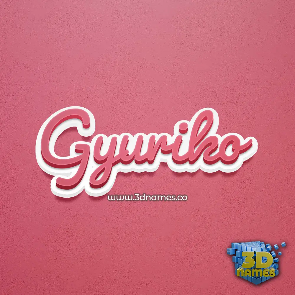 gyuriko in Red Scribble style - 3D name wallpaper