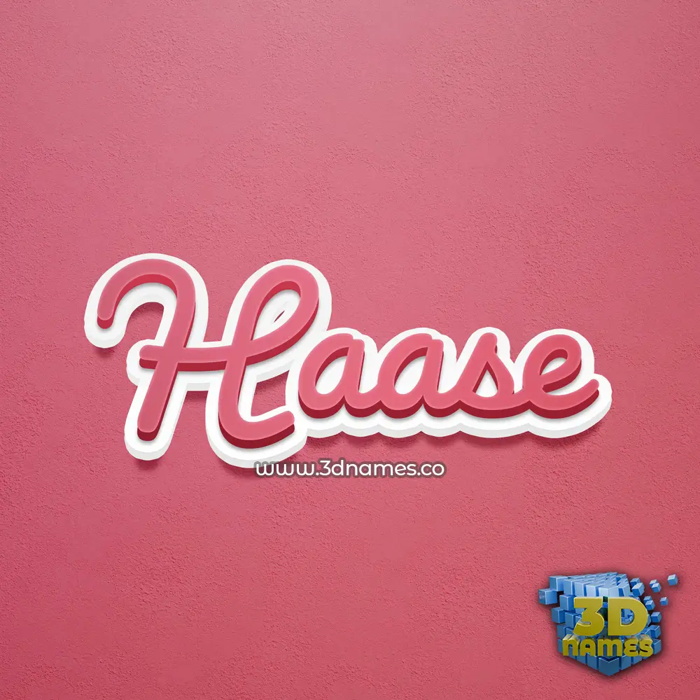 haase in Red Scribble style - 3D name wallpaper