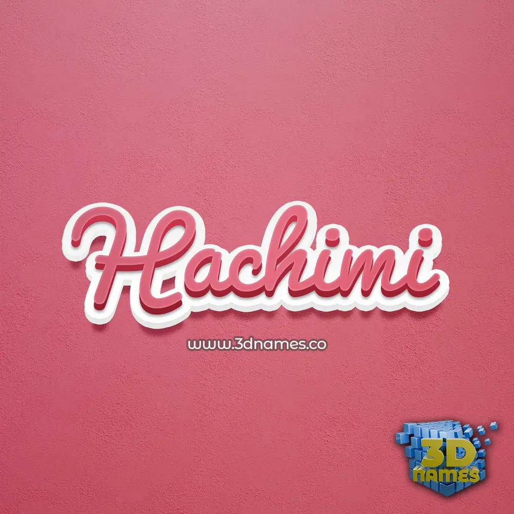 hachimi in Red Scribble style - 3D name wallpaper
