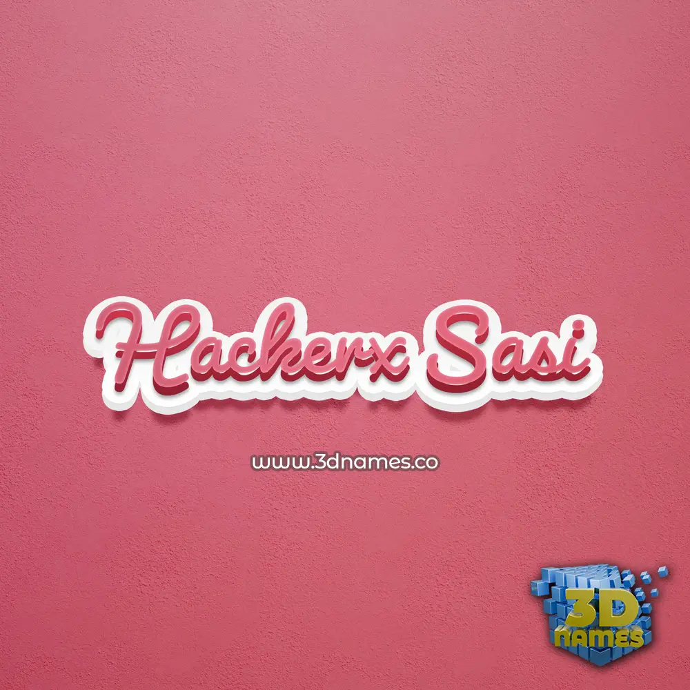 hackerx sasi in Red Scribble style - 3D name wallpaper
