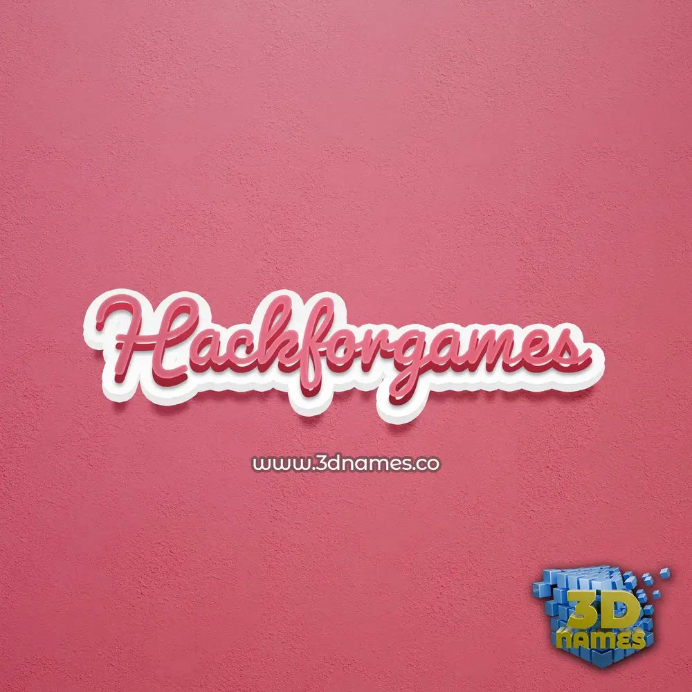 hackforgames in Red Scribble style - 3D name wallpaper