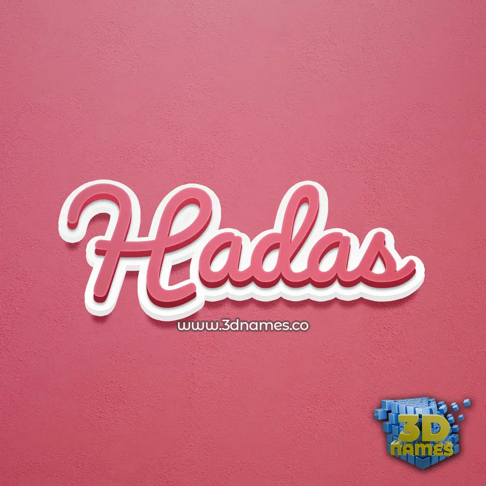 hadas in Red Scribble style - 3D name wallpaper