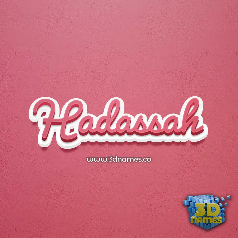 hadassah in Red Scribble style - 3D name wallpaper