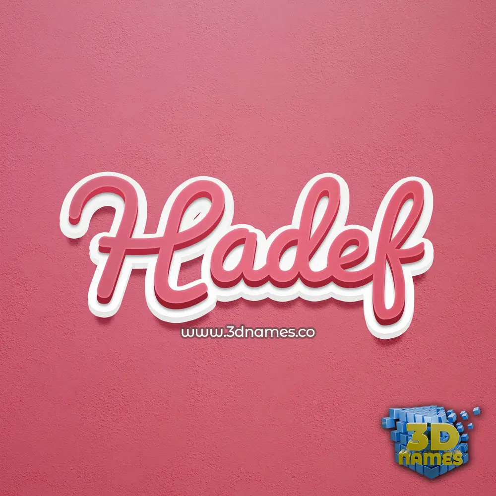 hadef in Red Scribble style - 3D name wallpaper