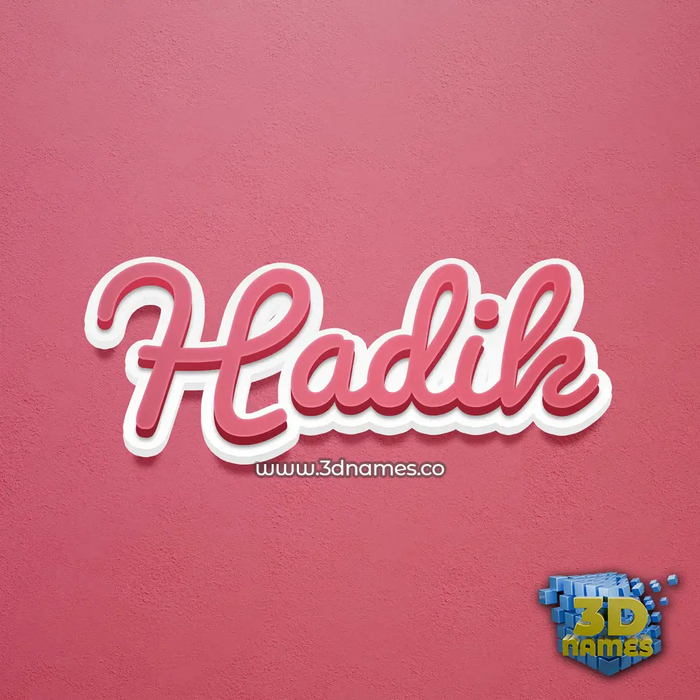 hadik in Red Scribble style - 3D name wallpaper