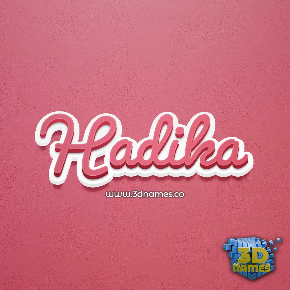 hadika in Red Scribble style - 3D name wallpaper