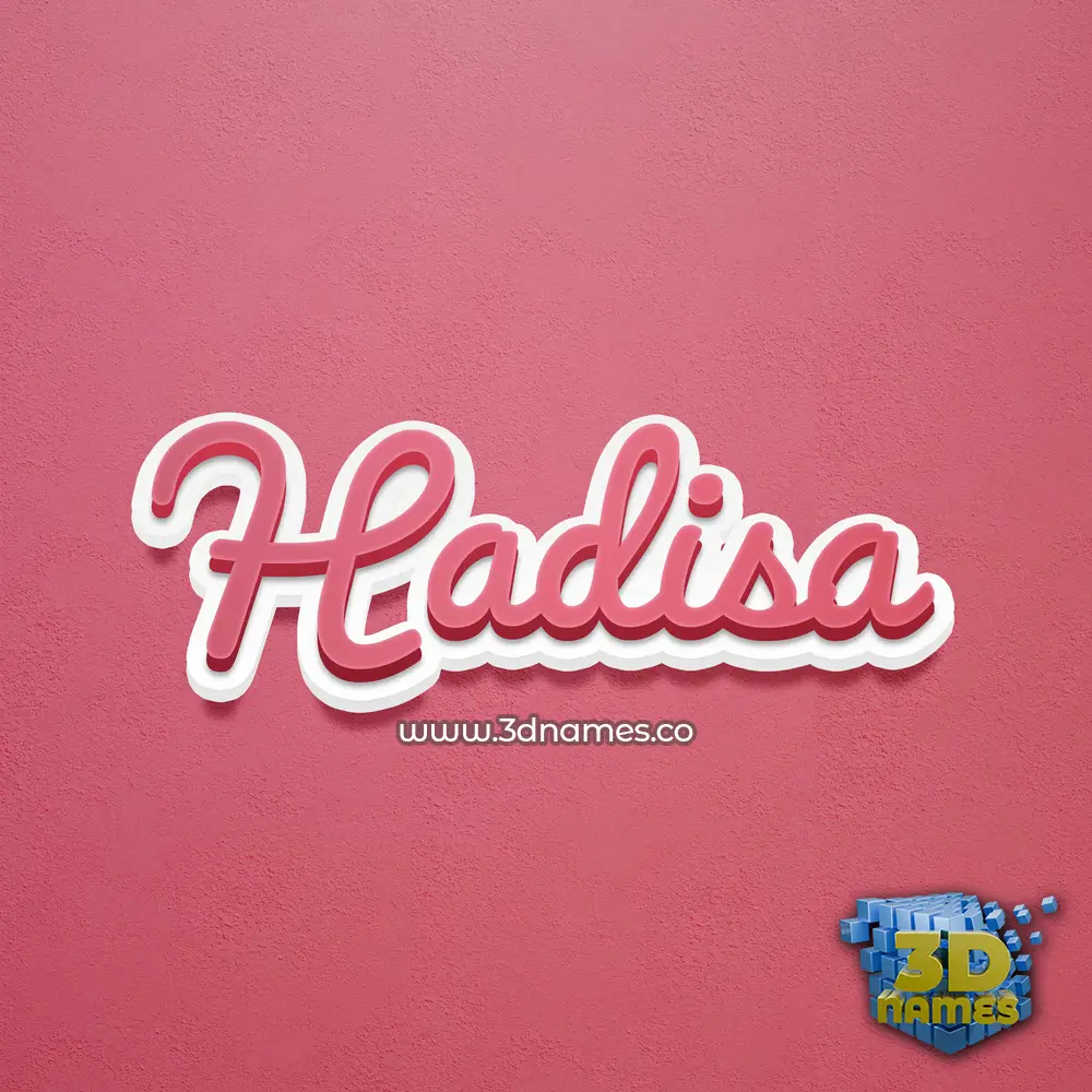 hadisa in Red Scribble style - 3D name wallpaper