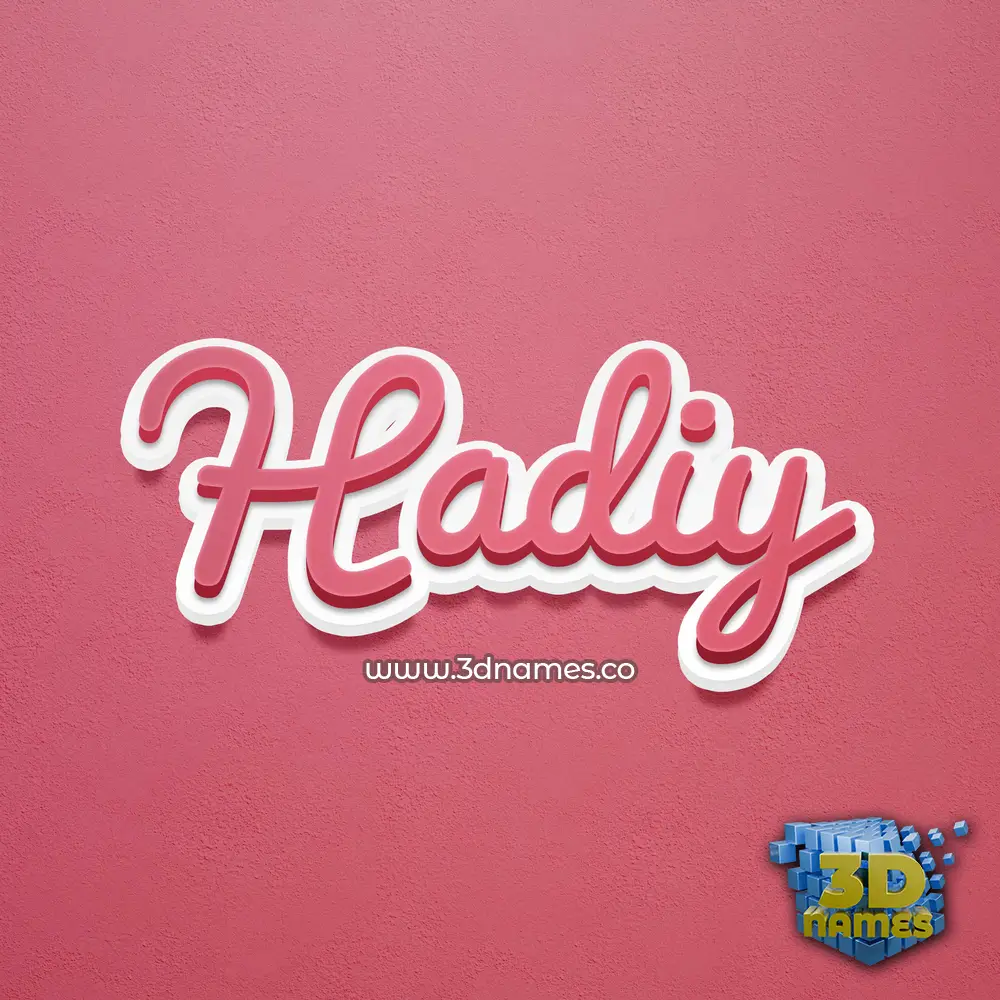 hadiy in Red Scribble style - 3D name wallpaper