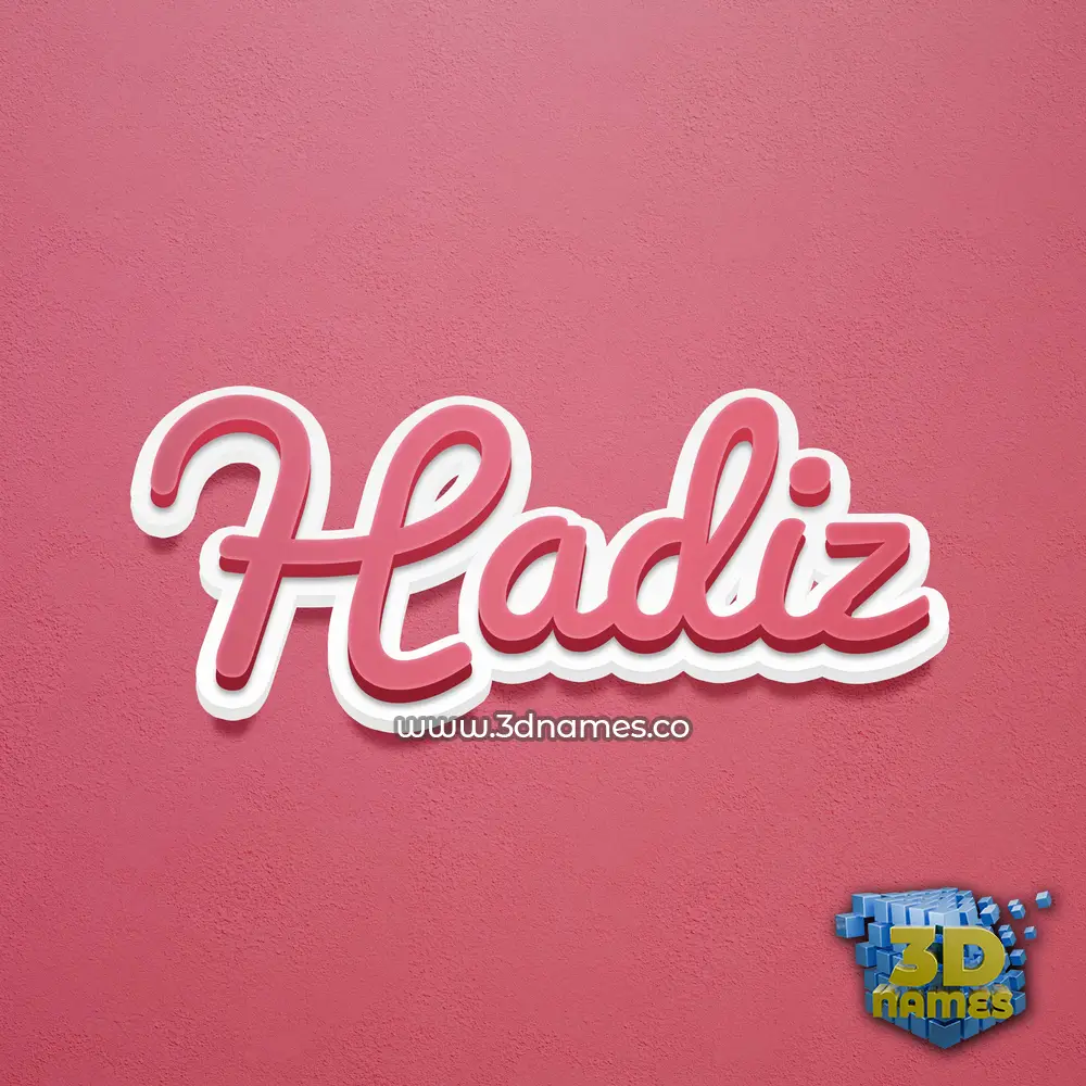 hadiz in Red Scribble style - 3D name wallpaper