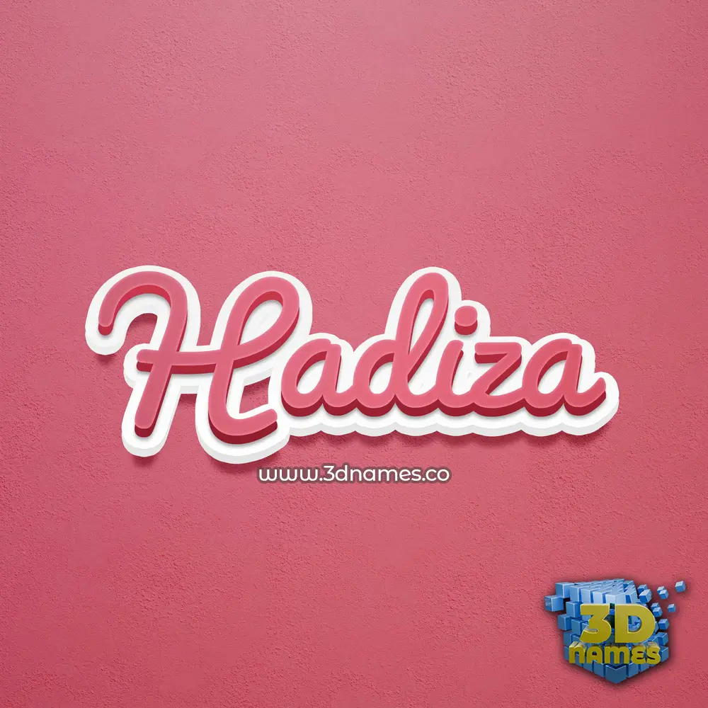 hadiza in Red Scribble style - 3D name wallpaper