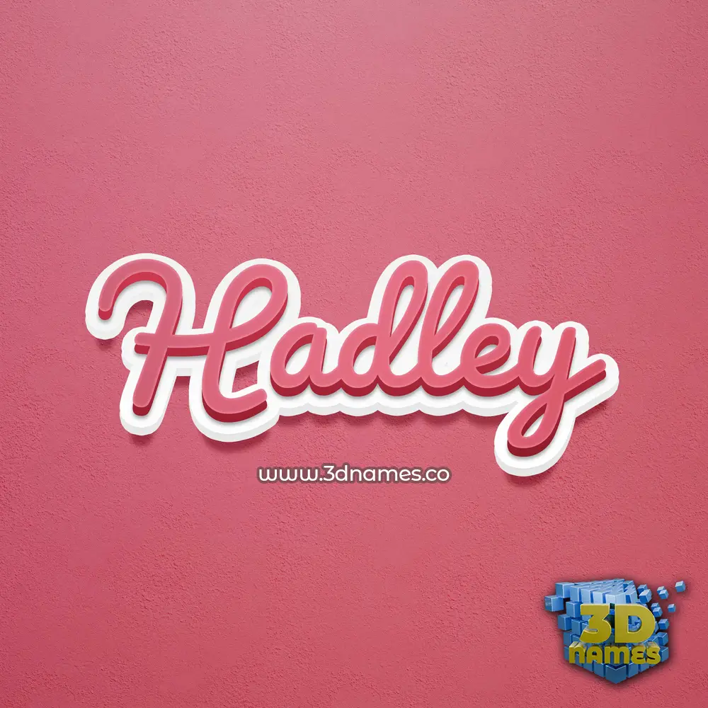 hadley in Red Scribble style - 3D name wallpaper