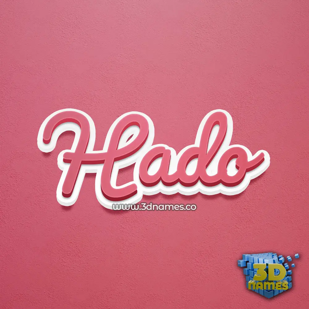 hado in Red Scribble style - 3D name wallpaper