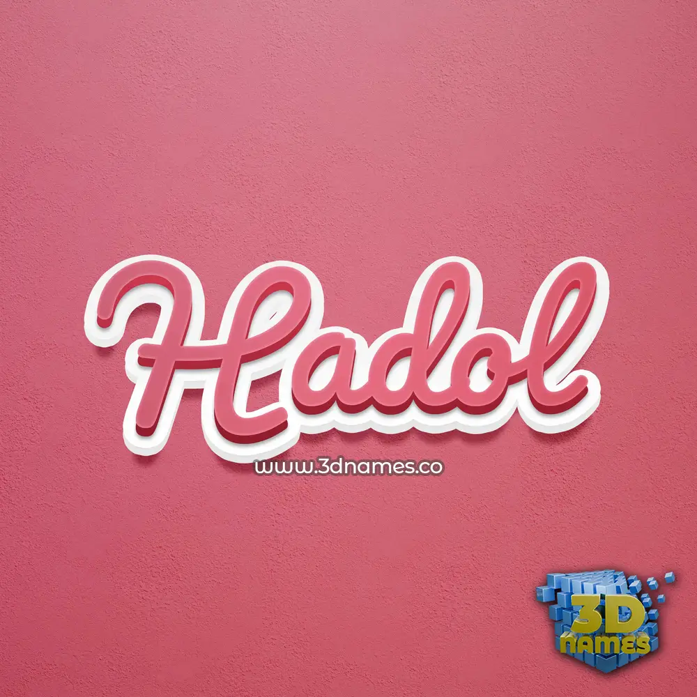 hadol in Red Scribble style - 3D name wallpaper