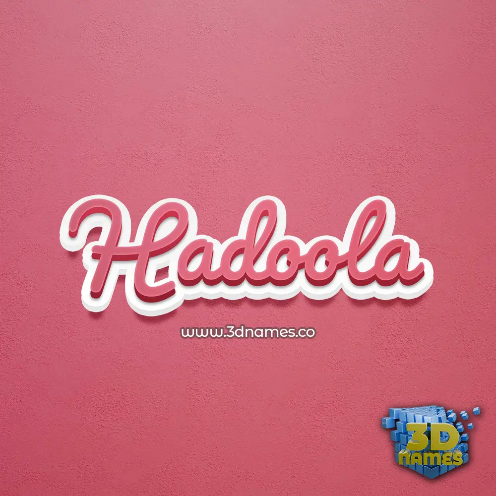 hadoola in Red Scribble style - 3D name wallpaper