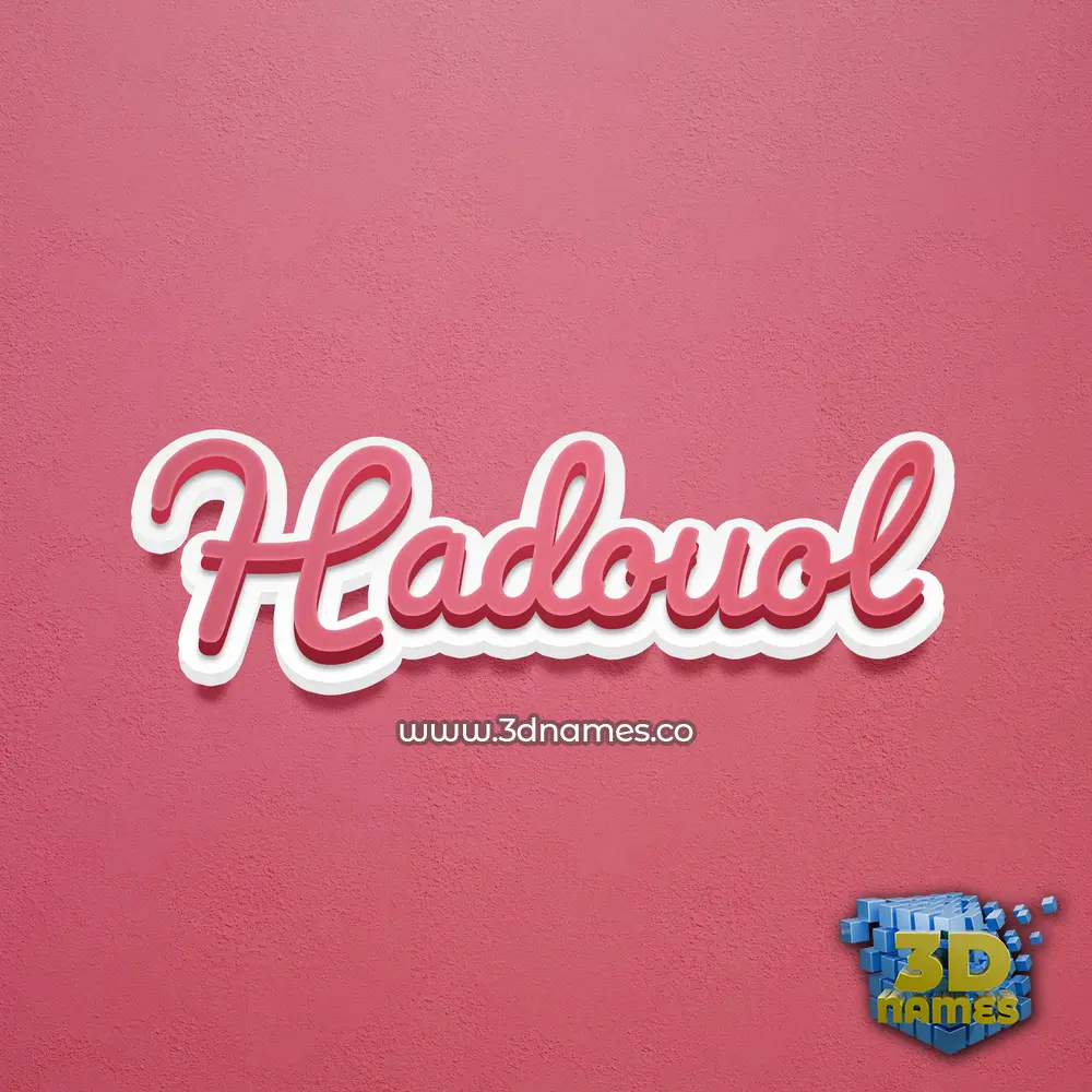 hadouol in Red Scribble style - 3D name wallpaper