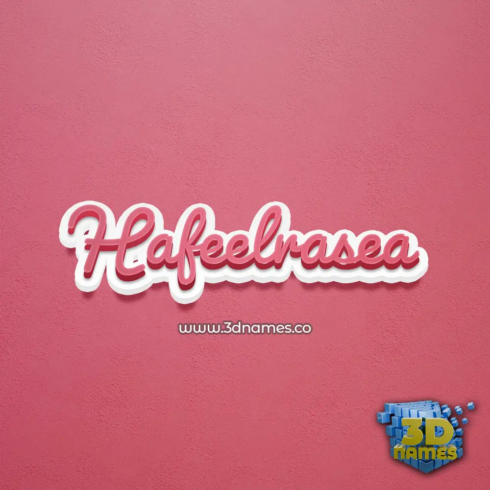 hafeelrasea in Red Scribble style - 3D name wallpaper