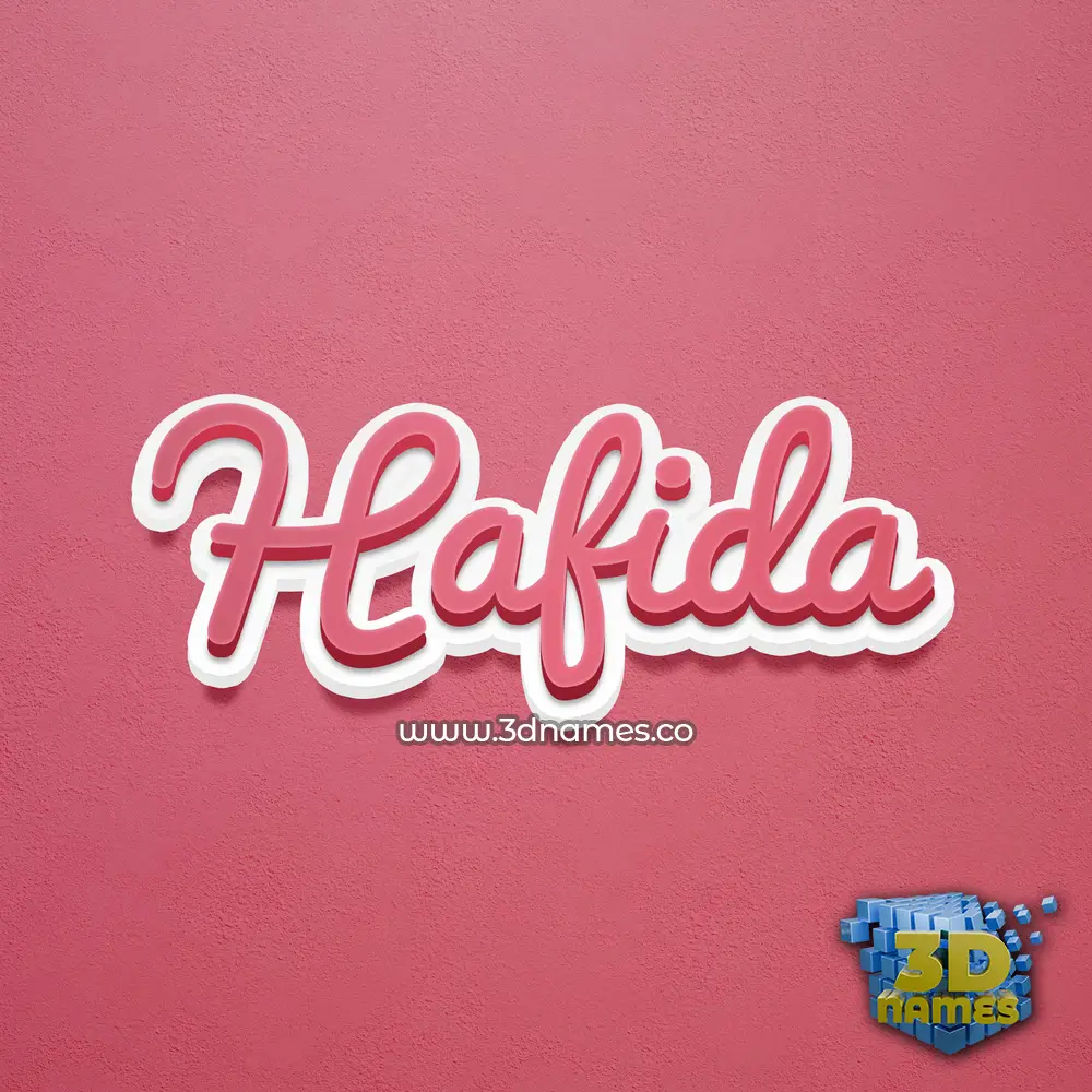 hafida in Red Scribble style - 3D name wallpaper