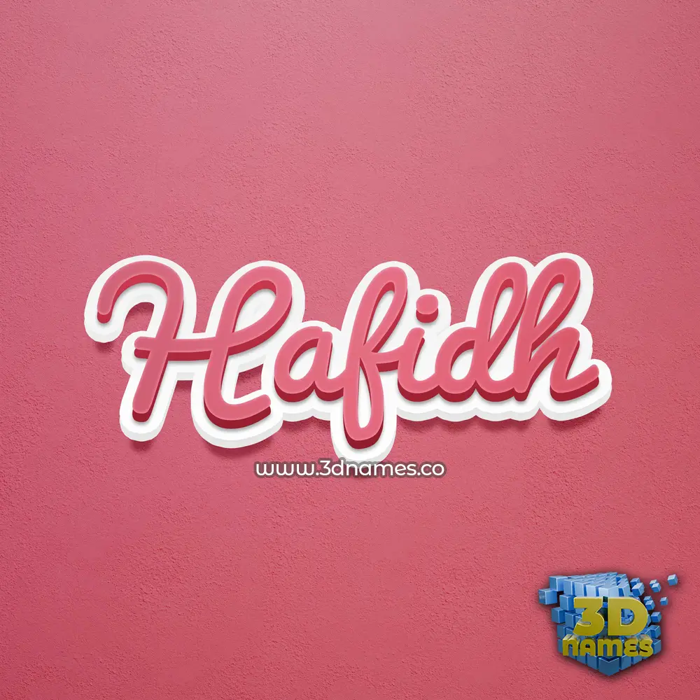 hafidh in Red Scribble style - 3D name wallpaper