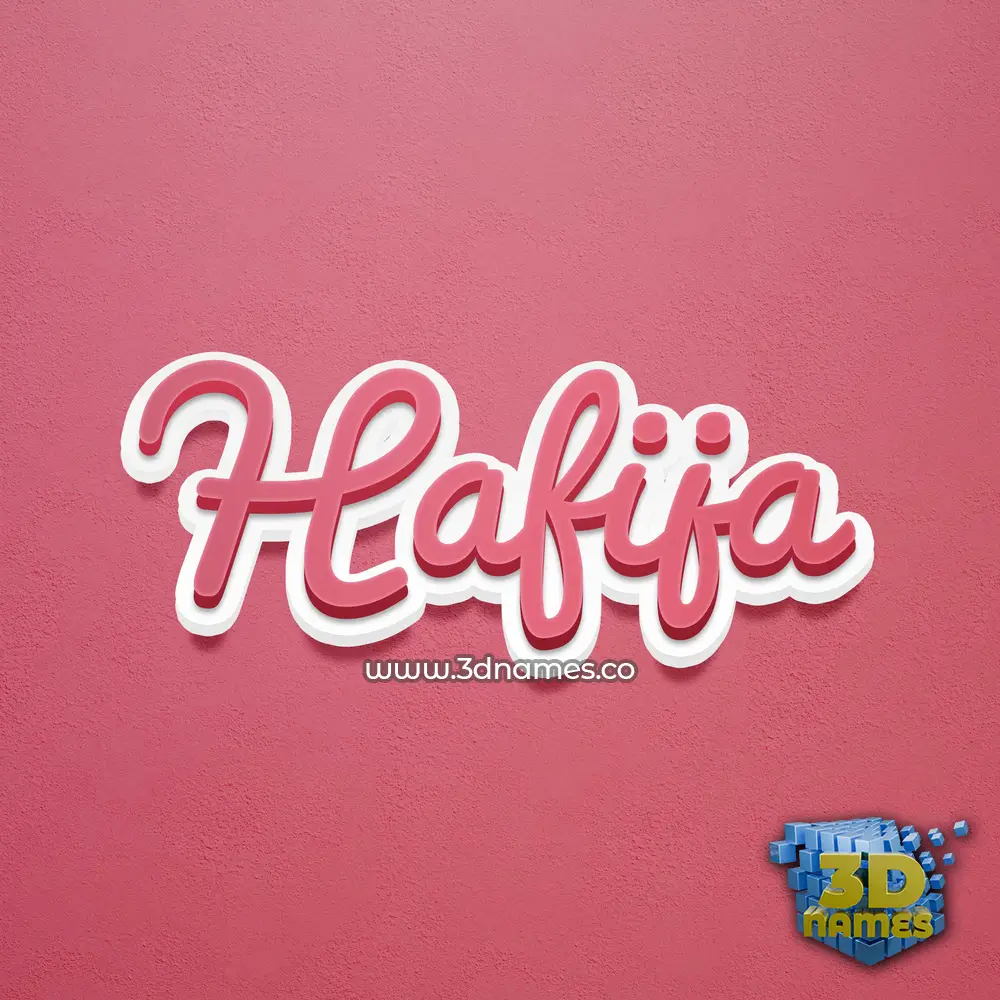 hafija in Red Scribble style - 3D name wallpaper