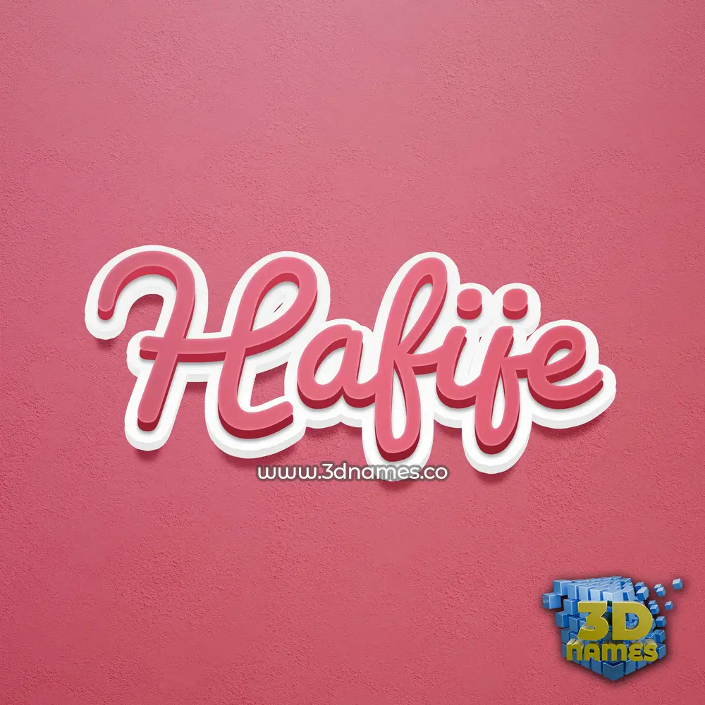 hafije in Red Scribble style - 3D name wallpaper