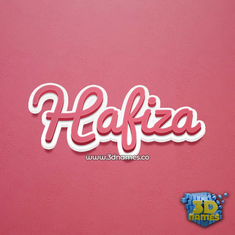 hafiza in Red Scribble style - 3D name wallpaper