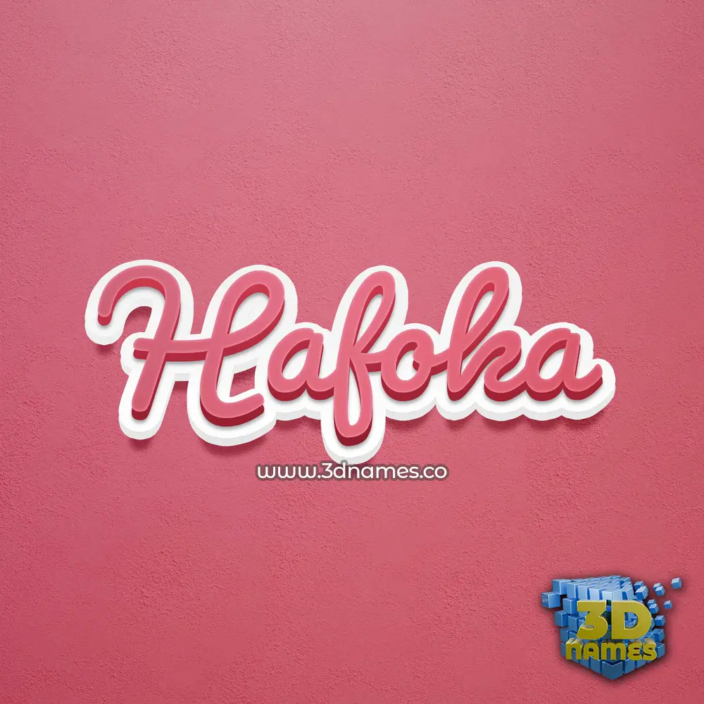 hafoka in Red Scribble style - 3D name wallpaper