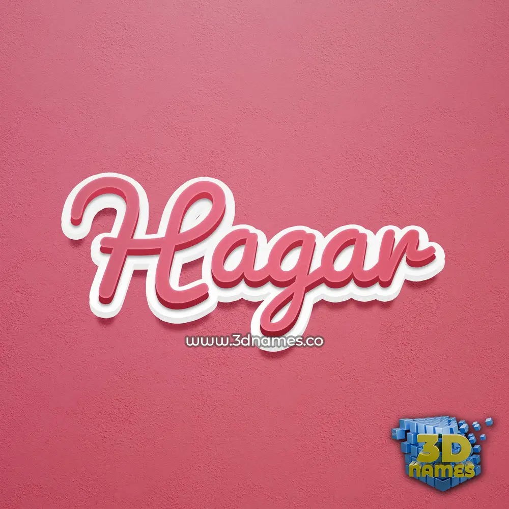 hagar in Red Scribble style - 3D name wallpaper
