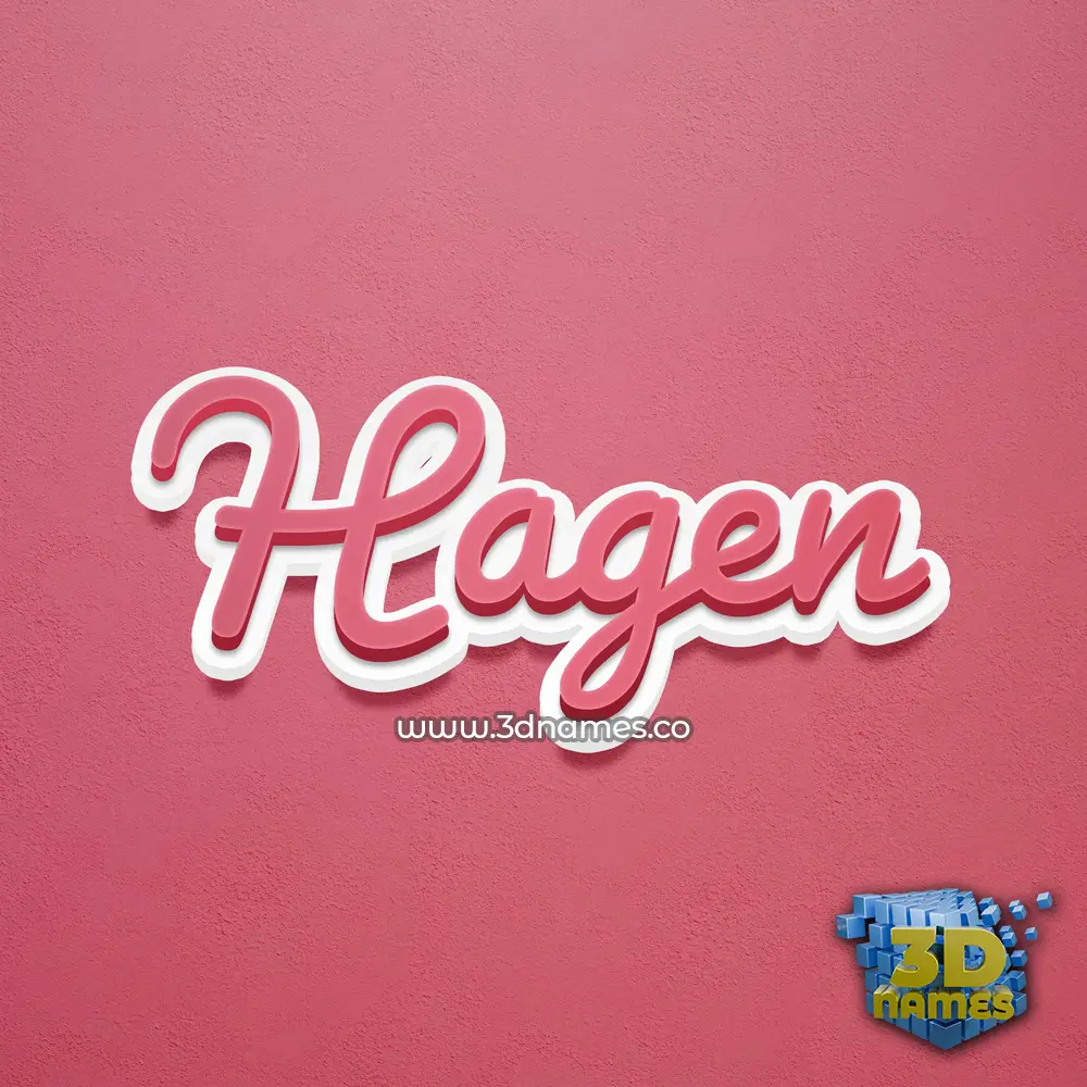 hagen in Red Scribble style - 3D name wallpaper