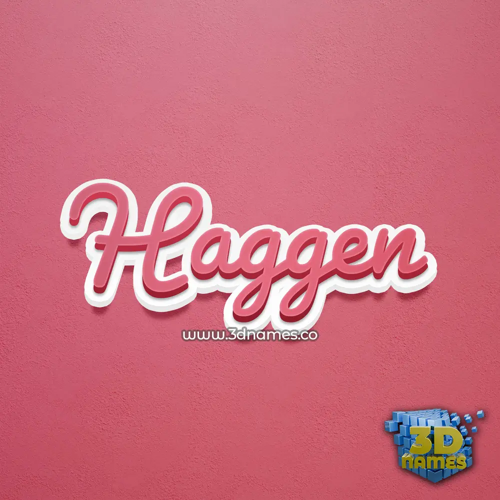 haggen in Red Scribble style - 3D name wallpaper