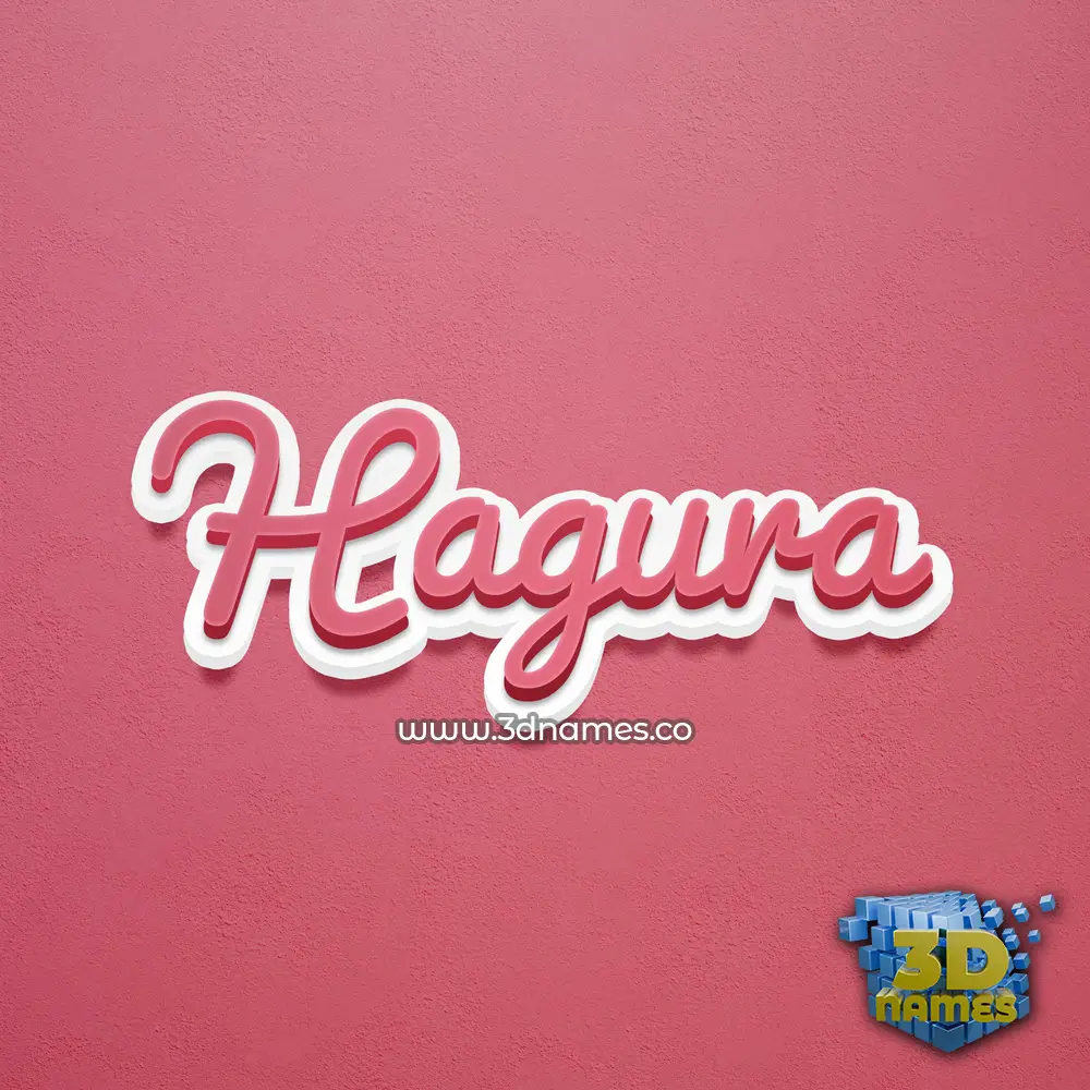 hagura in Red Scribble style - 3D name wallpaper