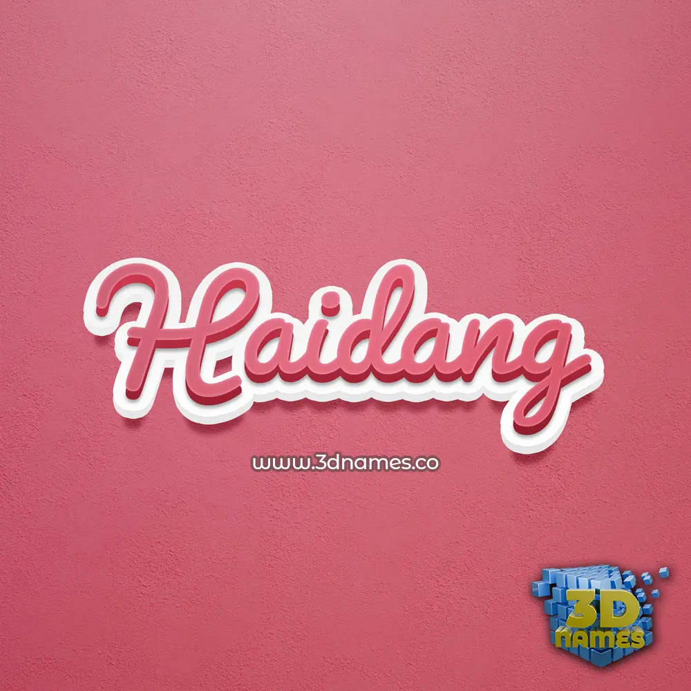 haidang in Red Scribble style - 3D name wallpaper