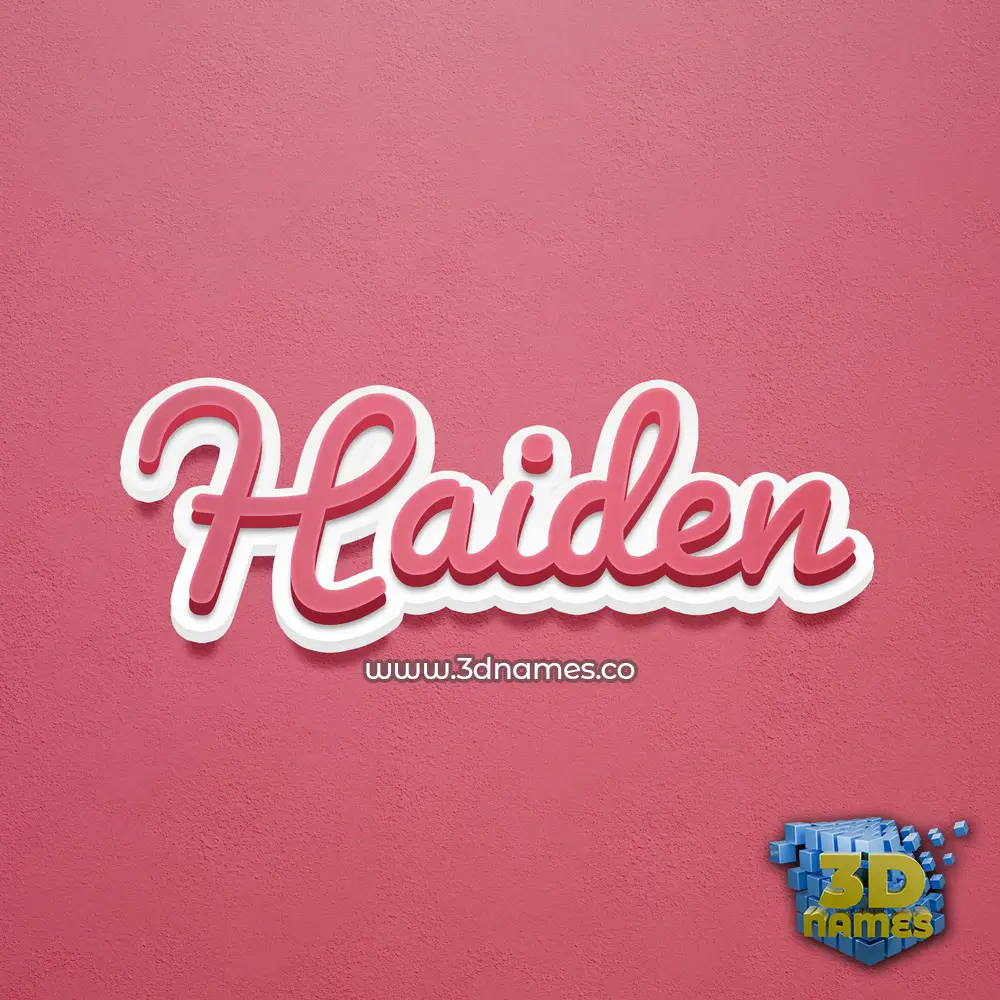 haiden in Red Scribble style - 3D name wallpaper