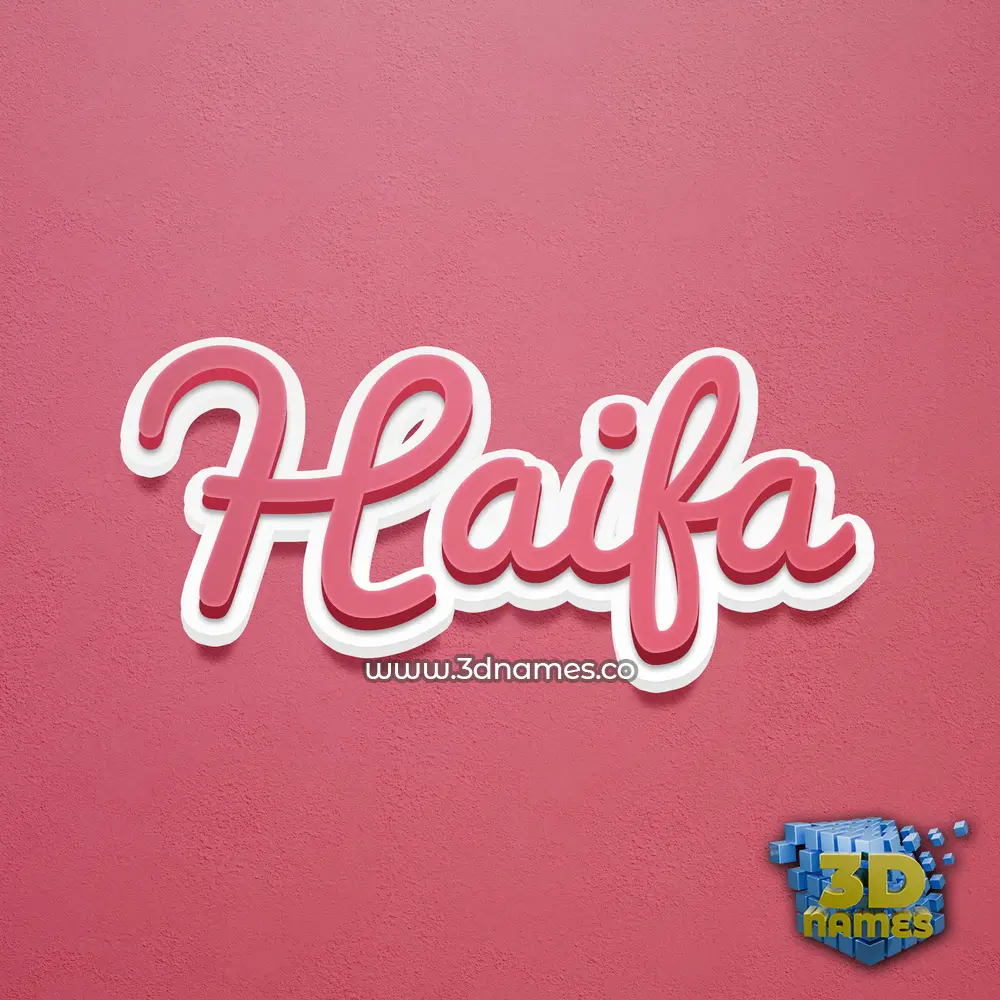 haifa in Red Scribble style - 3D name wallpaper